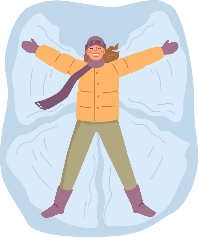 People Winter Fun Activities outside,  Rest